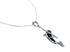 Southwest Dolphin Jet Inlay Sterling Silver Box Chain Necklace Set JX129137